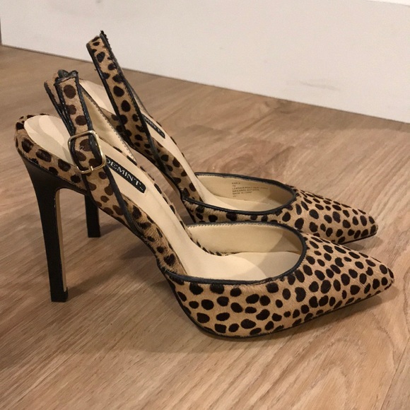 Shoemint animal print slingback pointed heels - Picture 2 of 4